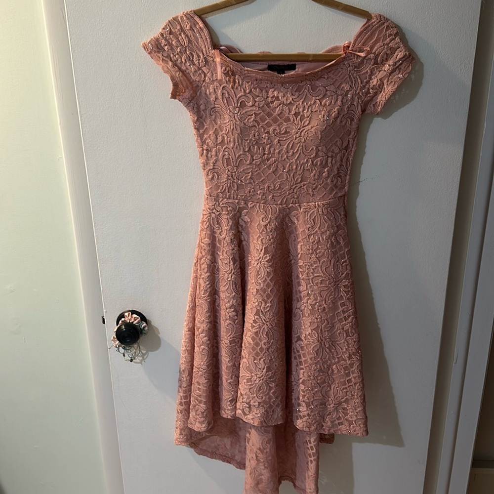 Blush pull on dress